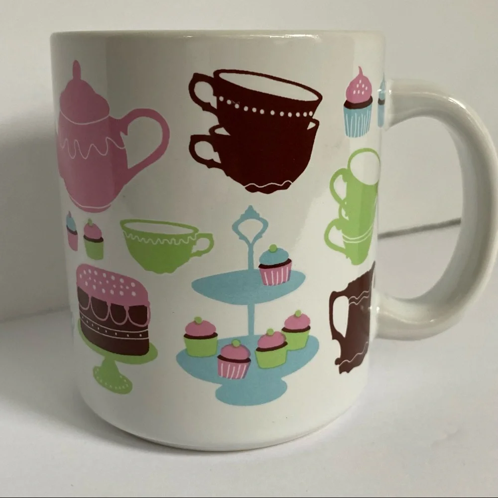 IKEA Mug Desserts Cakes Tea Party Pots Cups Cupcakes Ceramic Coffee Pastel color